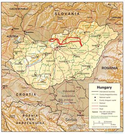 Maďarsko 2008 - mapa ke stažení